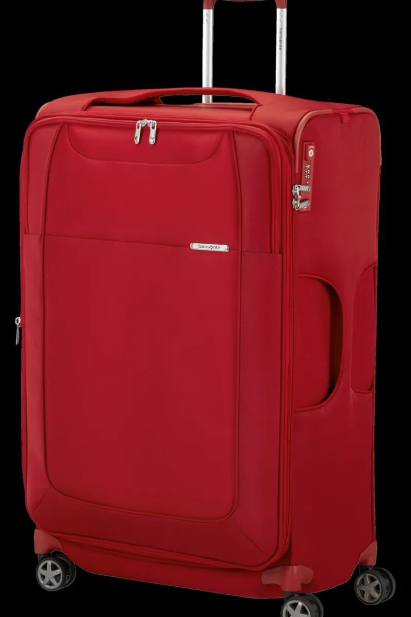 Samsonite Spinner (4 Wheel) | Lightweight Luggage-D'LITE 78cm Spinner Expandable (4 wheels) - Chili Red