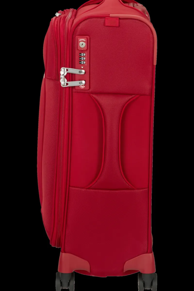 Samsonite Spinner (4 Wheel) | Lightweight Luggage-D'LITE 55cm Spinner Expandable (4 wheels) - Chili Red
