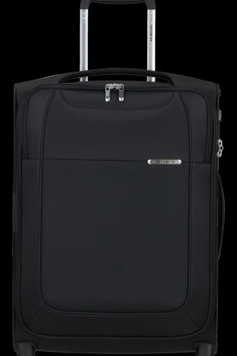 Samsonite Upright (2 Wheel) | Lightweight Luggage-D'LITE 55cm Upright Expandable (2 wheels) - Black