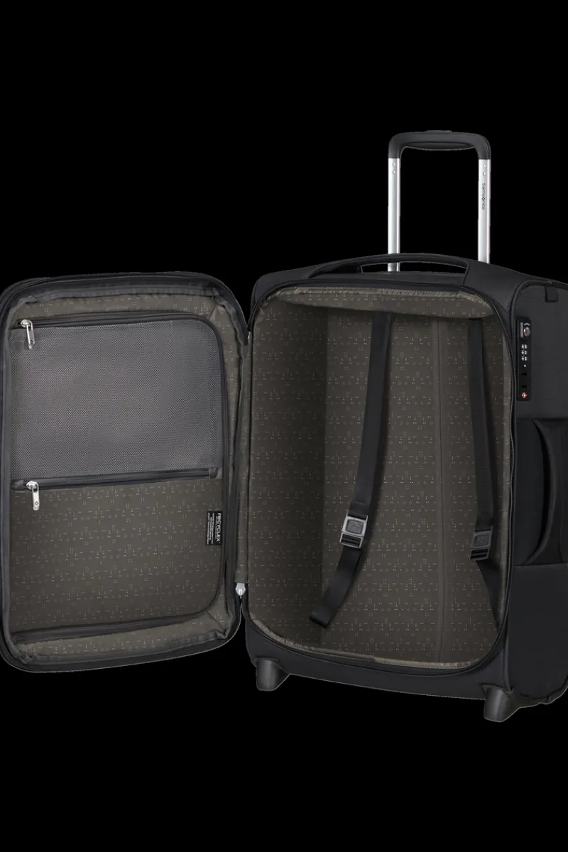 Samsonite Upright (2 Wheel) | Lightweight Luggage-D'LITE 55cm Upright Expandable (2 wheels) - Black