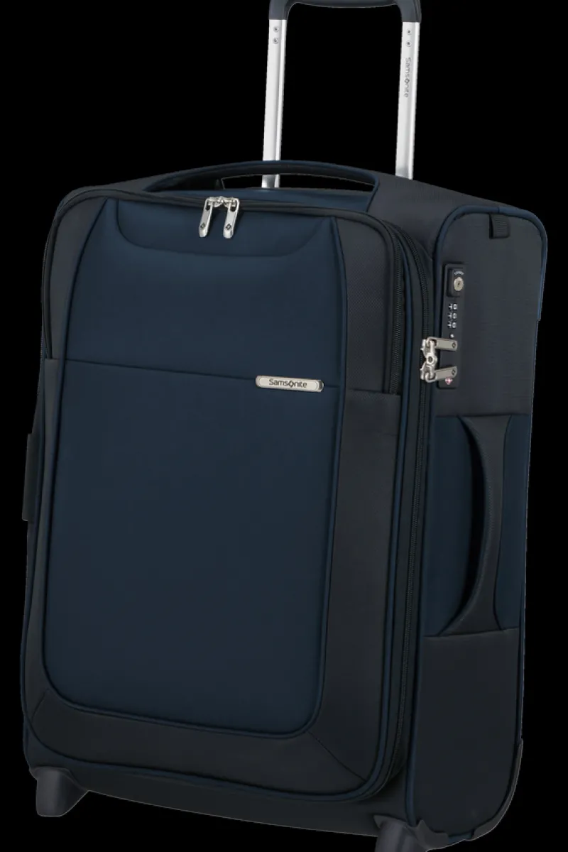 Samsonite Spinner (4 Wheel) | Lightweight Luggage-D'LITE 55cm Upright Expandable (2 wheels) - Midnight Blue