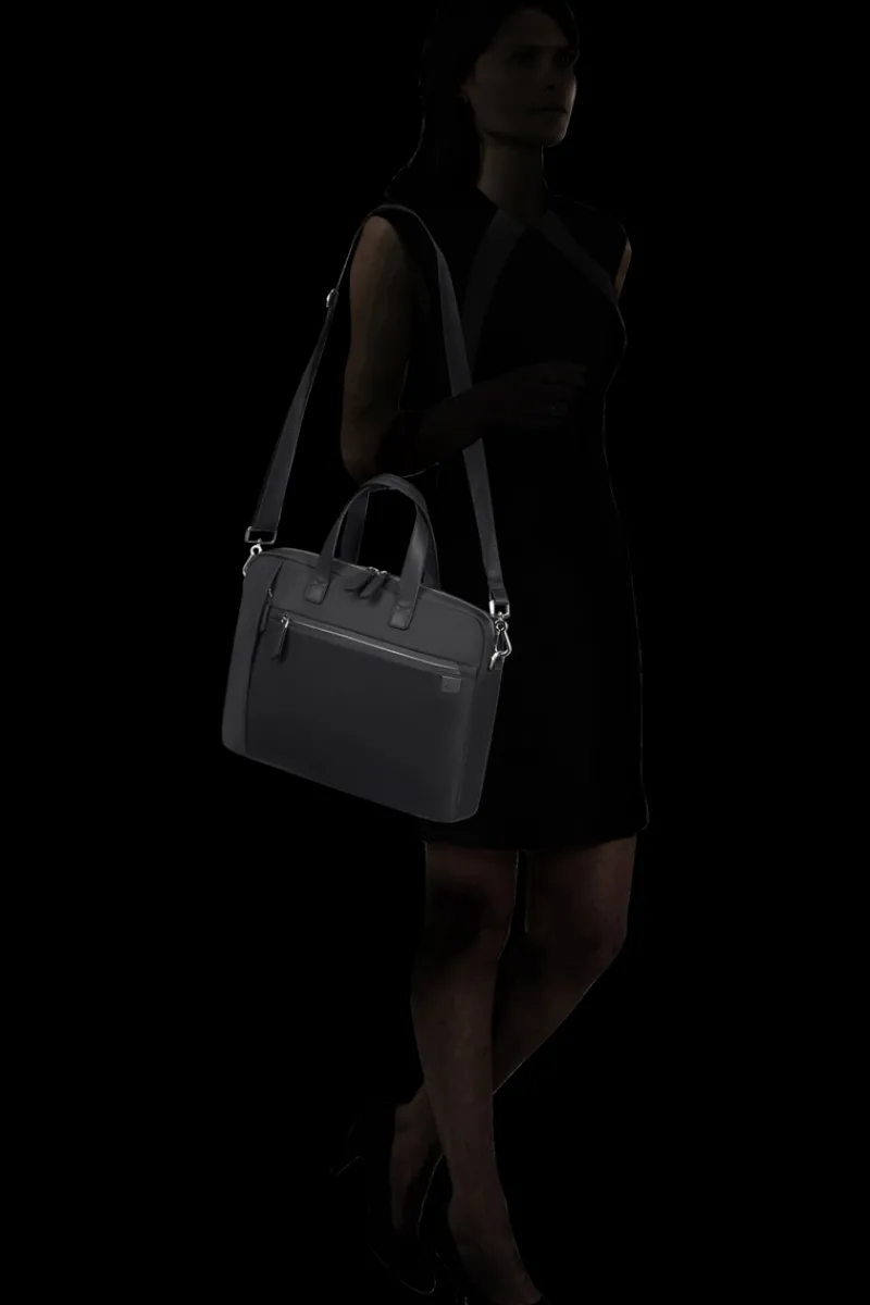 Samsonite Briefcases | Eco Friendly Luggage-ECO WAVE Bailhandle Briefcase 15.6" - Black