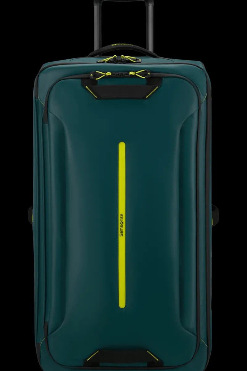 Samsonite Upright (2 Wheel) | Eco Friendly Luggage-ECODIVER Duffle with wheels 79cm - Dark Teal/Lime