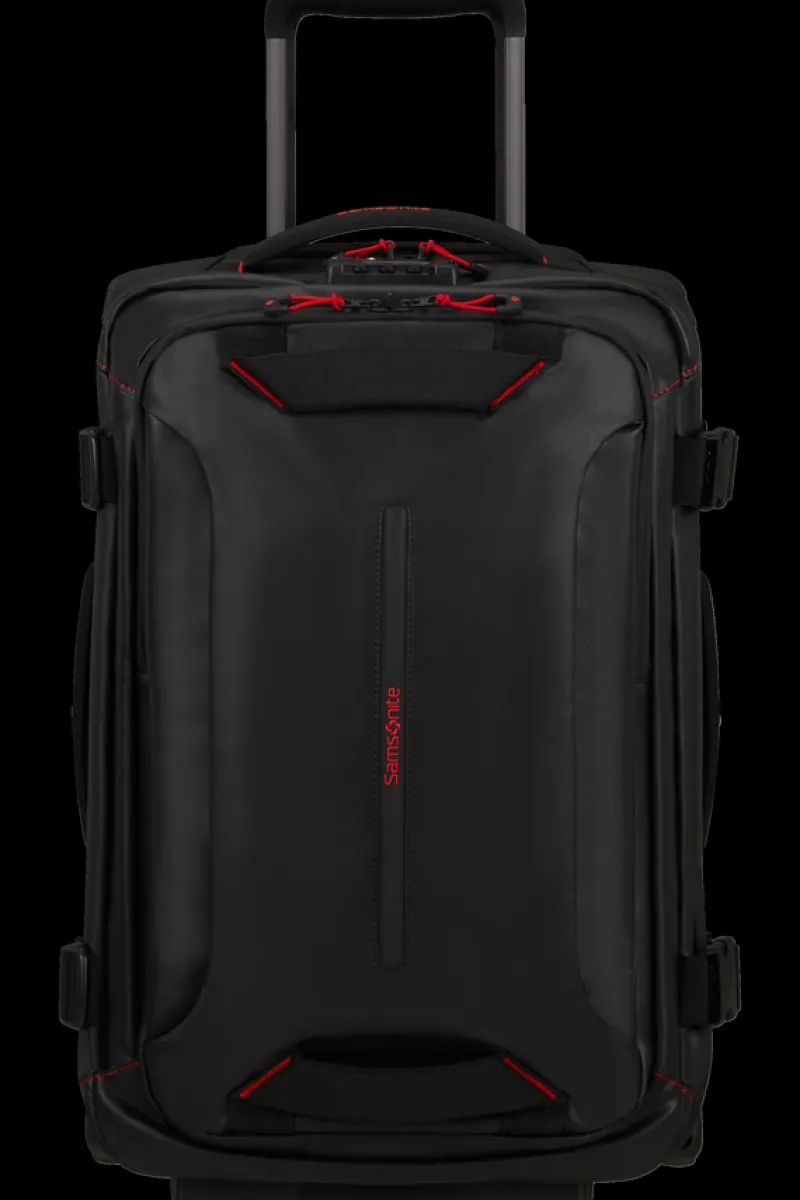 Samsonite Upright (2 Wheel) | Eco Friendly Luggage-ECODIVER Duffle with wheels double frame 55cm - Black