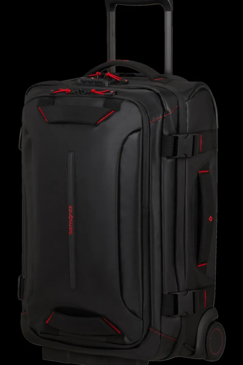 Samsonite Upright (2 Wheel) | Eco Friendly Luggage-ECODIVER Duffle with wheels double frame 55cm - Black