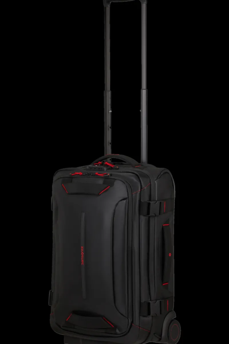 Samsonite Upright (2 Wheel) | Eco Friendly Luggage-ECODIVER Duffle with wheels double frame 55cm - Black
