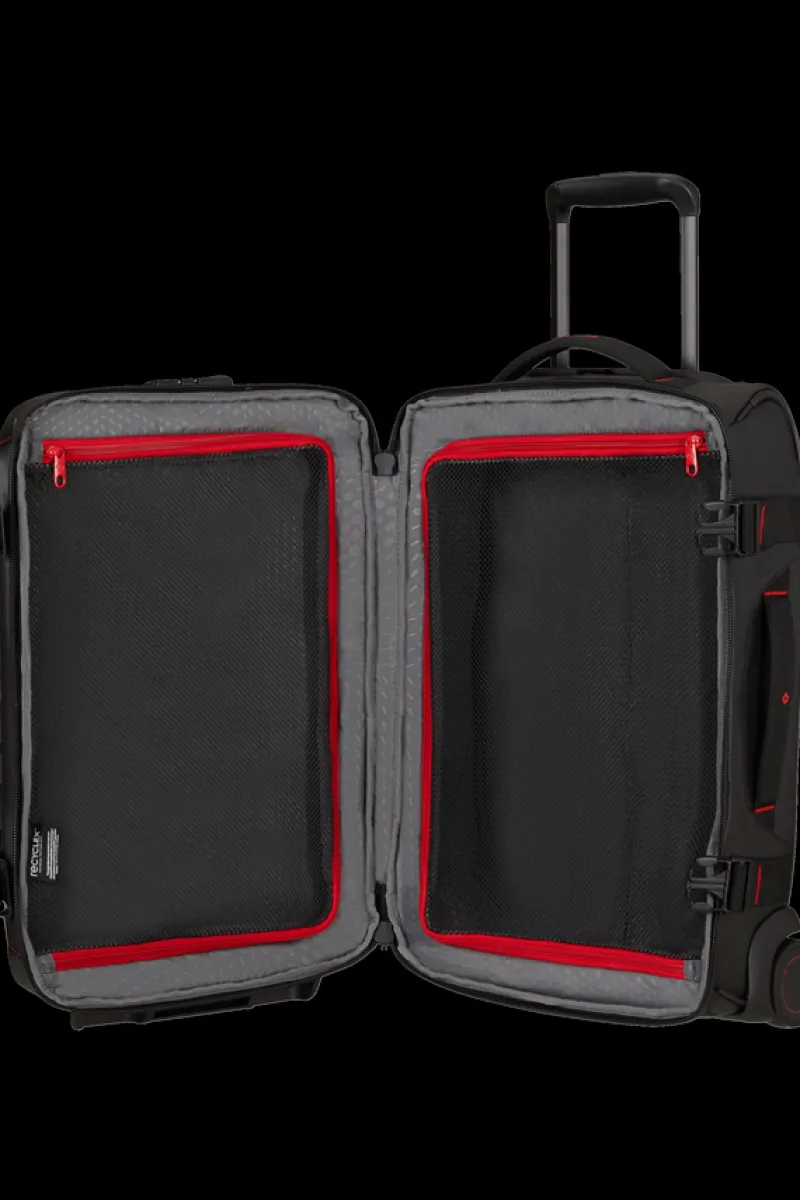 Samsonite Upright (2 Wheel) | Eco Friendly Luggage-ECODIVER Duffle with wheels double frame 55cm - Black