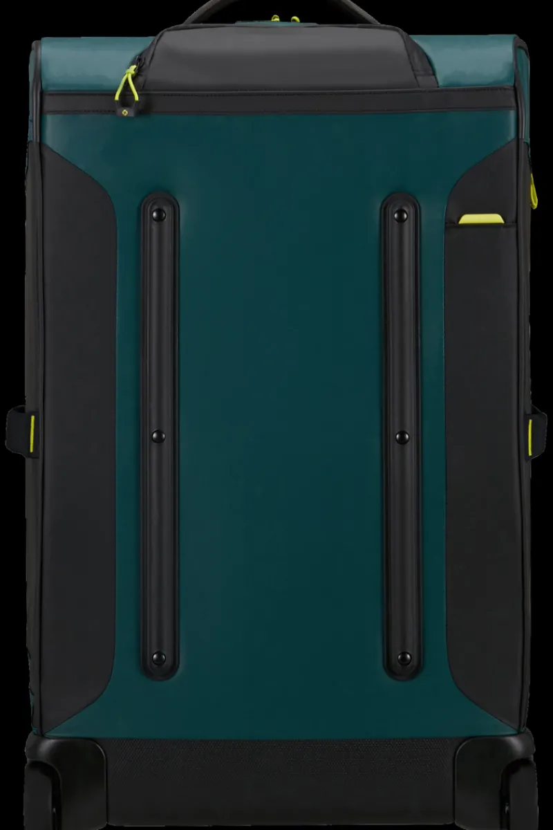 Samsonite Upright (2 Wheel) | Lightweight Luggage-ECODIVER Duffle with wheels 67cm - Dark Teal/Lime