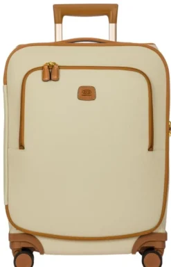 Brics Spinner (4 Wheel) | Softside Luggage-Firenze 55cm Cabin 4 Wheeled Spinner - Cream