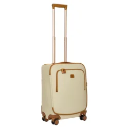 Brics Spinner (4 Wheel) | Softside Luggage-Firenze 55cm Cabin 4 Wheeled Spinner - Cream