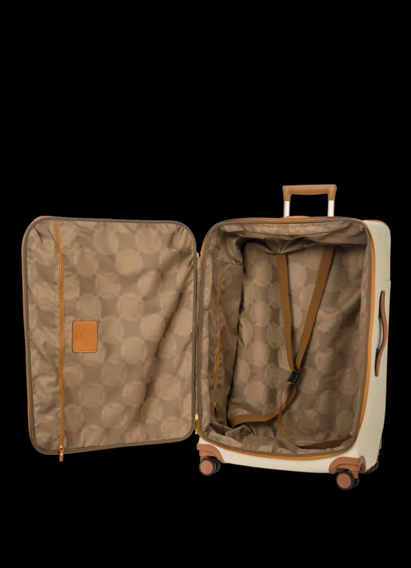 Brics Spinner (4 Wheel) | Softside Luggage-FIRENZE Compound Medium Trolley - Cream