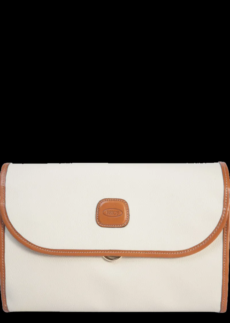 Brics Toiletry Bags-FIRENZE Necessaire Tri-Fold Overnight Toiletry Bag - Cream