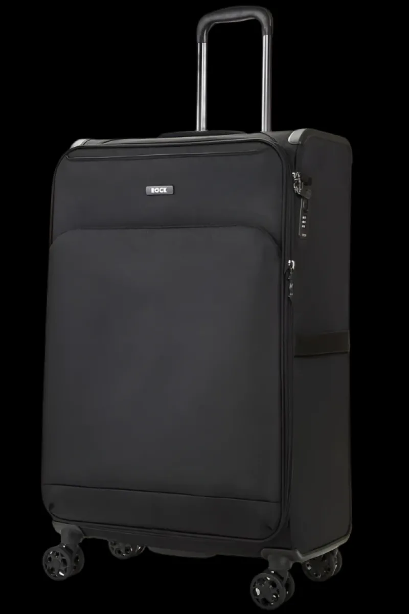 Rock Spinner (4 Wheel) | Softside Luggage-Georgia Large Suitcase (expandable) - Black