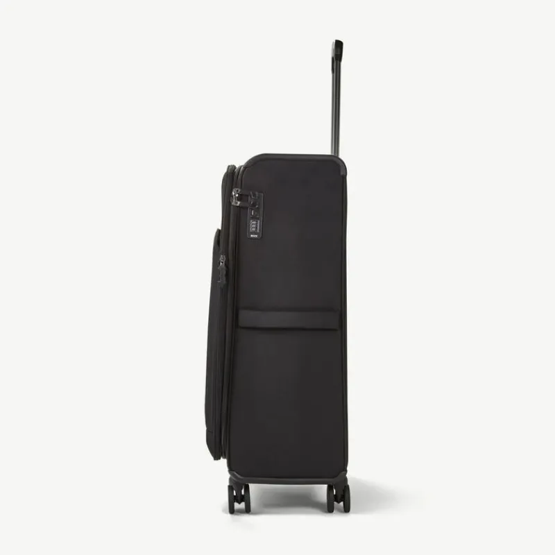 Rock Spinner (4 Wheel) | Softside Luggage-Georgia Large Suitcase (expandable) - Black