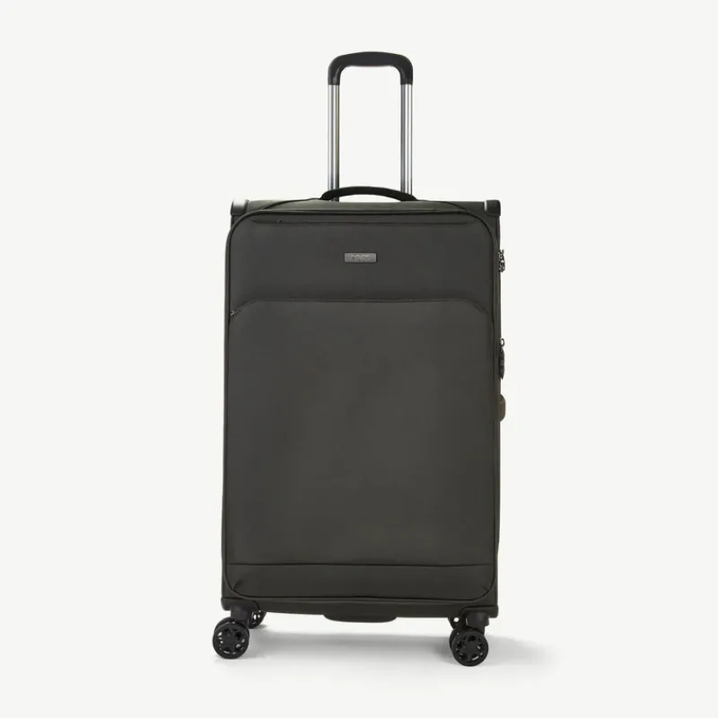 Rock Spinner (4 Wheel) | Softside Luggage-Georgia Large Suitcase (expandable) - Grey