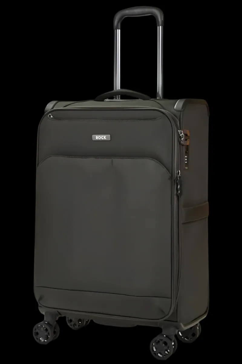 Rock Spinner (4 Wheel) | Softside Luggage-Georgia Medium Suitcase (expandable) - Grey