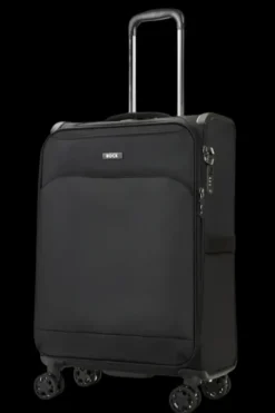 Rock Spinner (4 Wheel) | Softside Luggage-Georgia Medium Suitcase (expandable) - Black