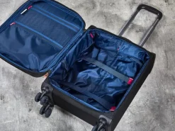 Rock Spinner (4 Wheel) | Softside Luggage-Georgia Medium Suitcase (expandable) - Black