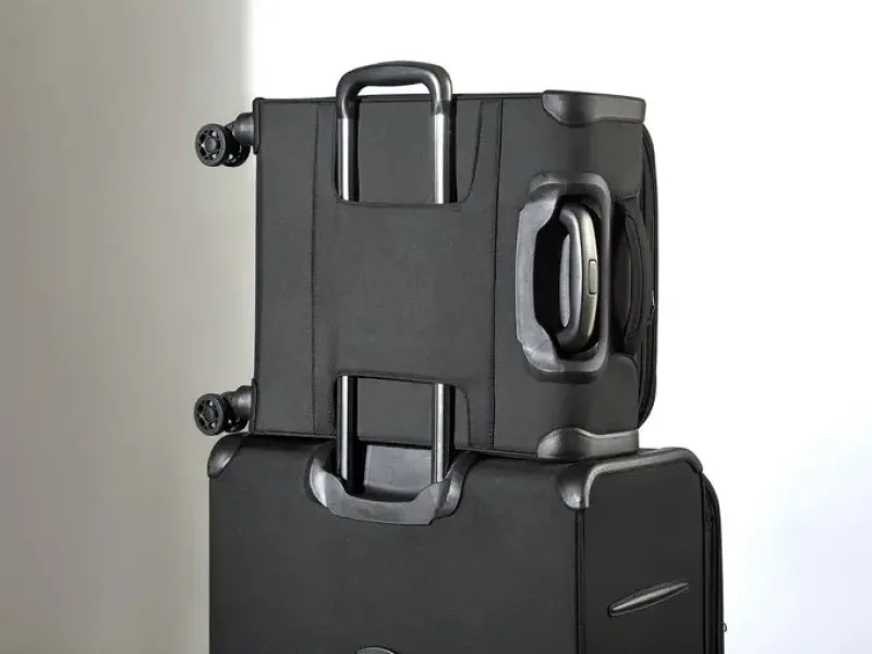 Rock Spinner (4 Wheel) | Softside Luggage-Georgia Small Suitcase (expandable) - Black