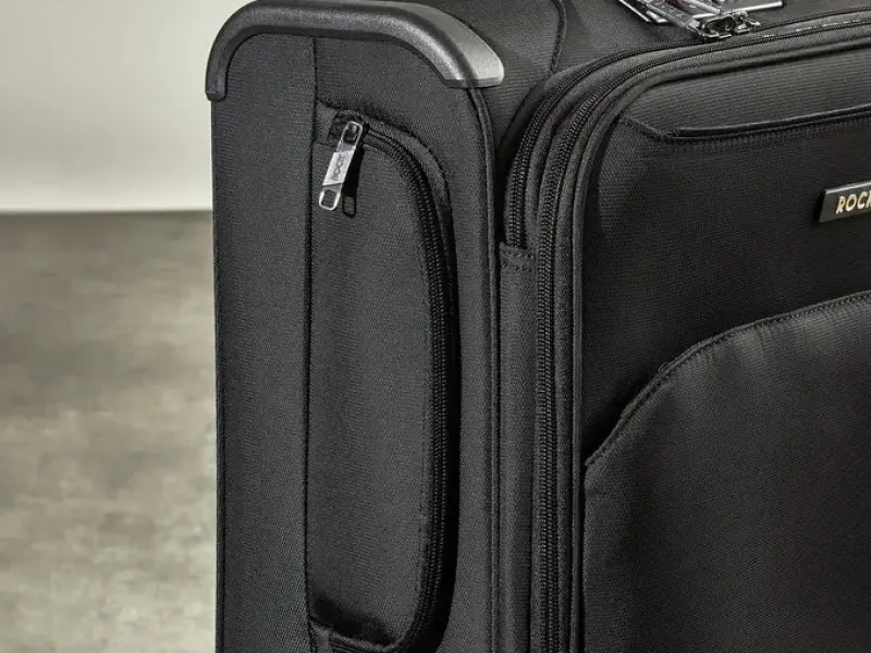 Rock Spinner (4 Wheel) | Softside Luggage-Georgia Small Suitcase (expandable) - Black
