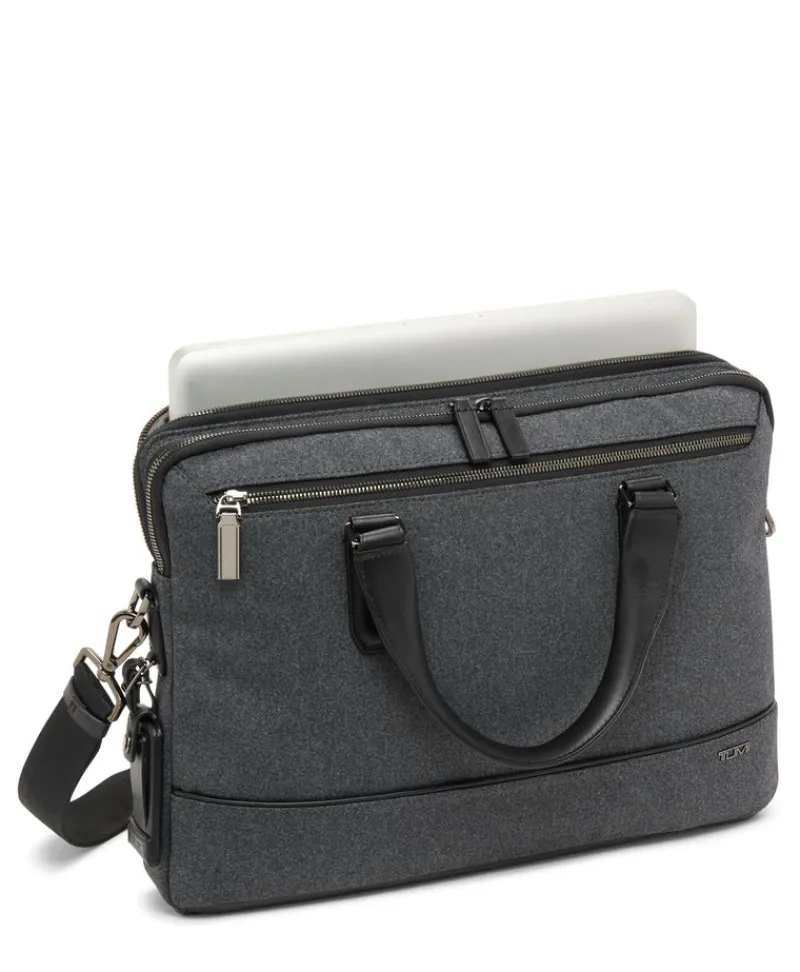 Tumi Briefcases-HARRISON Sycamore Briefcase - Dark Charcoal