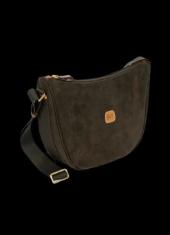 Brics Check-in Luggage-LIFE Half-moon Bag LUNA - Olive