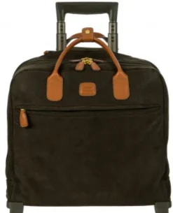 Brics Spinner (4 Wheel) | Softside Luggage-Life TROPEA Pilotcase Trolley - Olive
