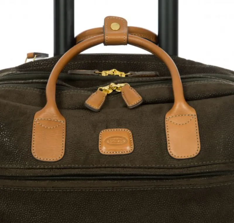 Brics Spinner (4 Wheel) | Softside Luggage-Life TROPEA Pilotcase Trolley - Olive