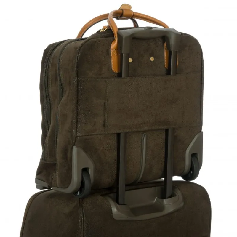 Brics Spinner (4 Wheel) | Softside Luggage-Life TROPEA Pilotcase Trolley - Olive