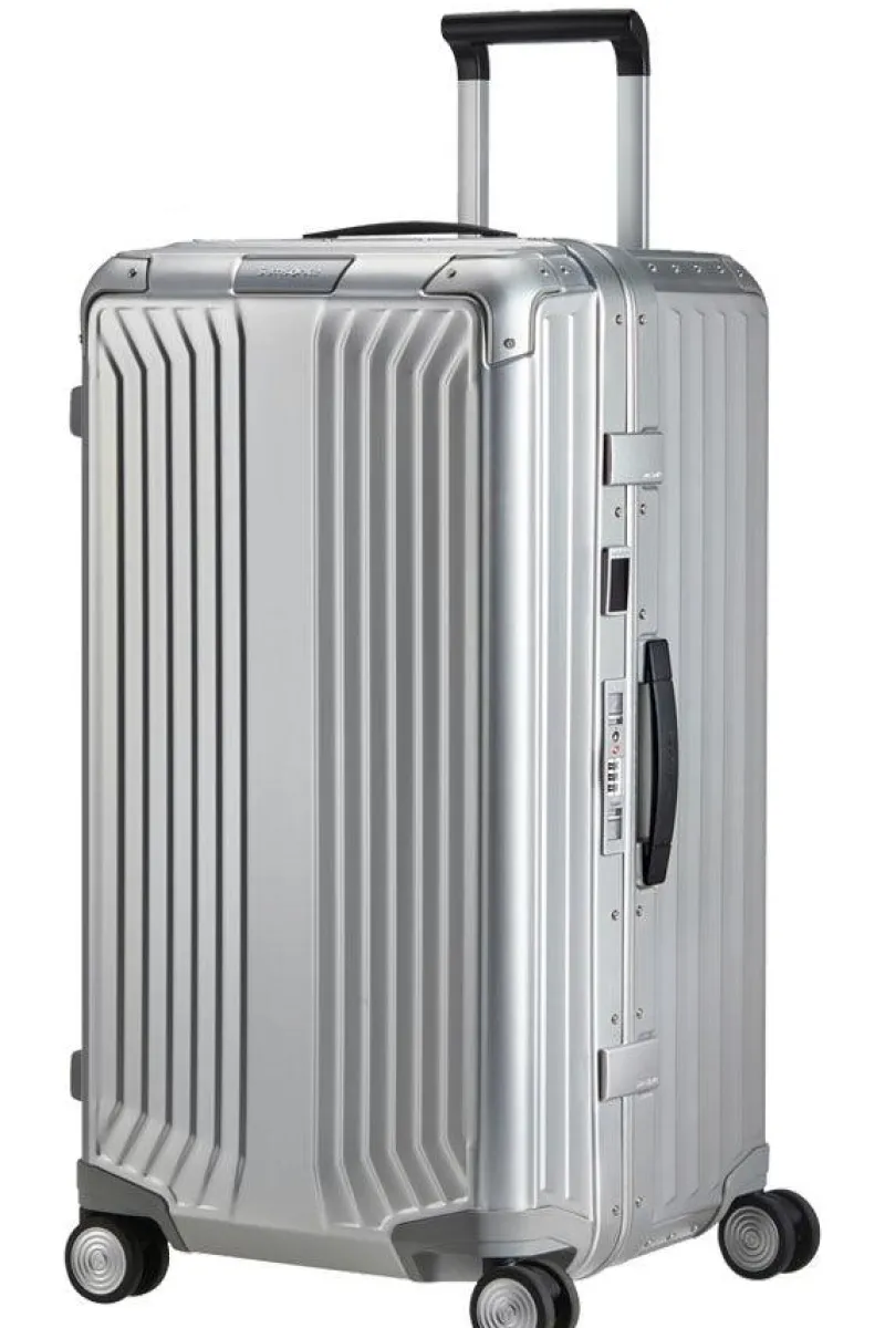 Samsonite Spinner (4 Wheel) | Aluminium Luggage-Lite-Box Alu Trunk 74cm - Aluminium