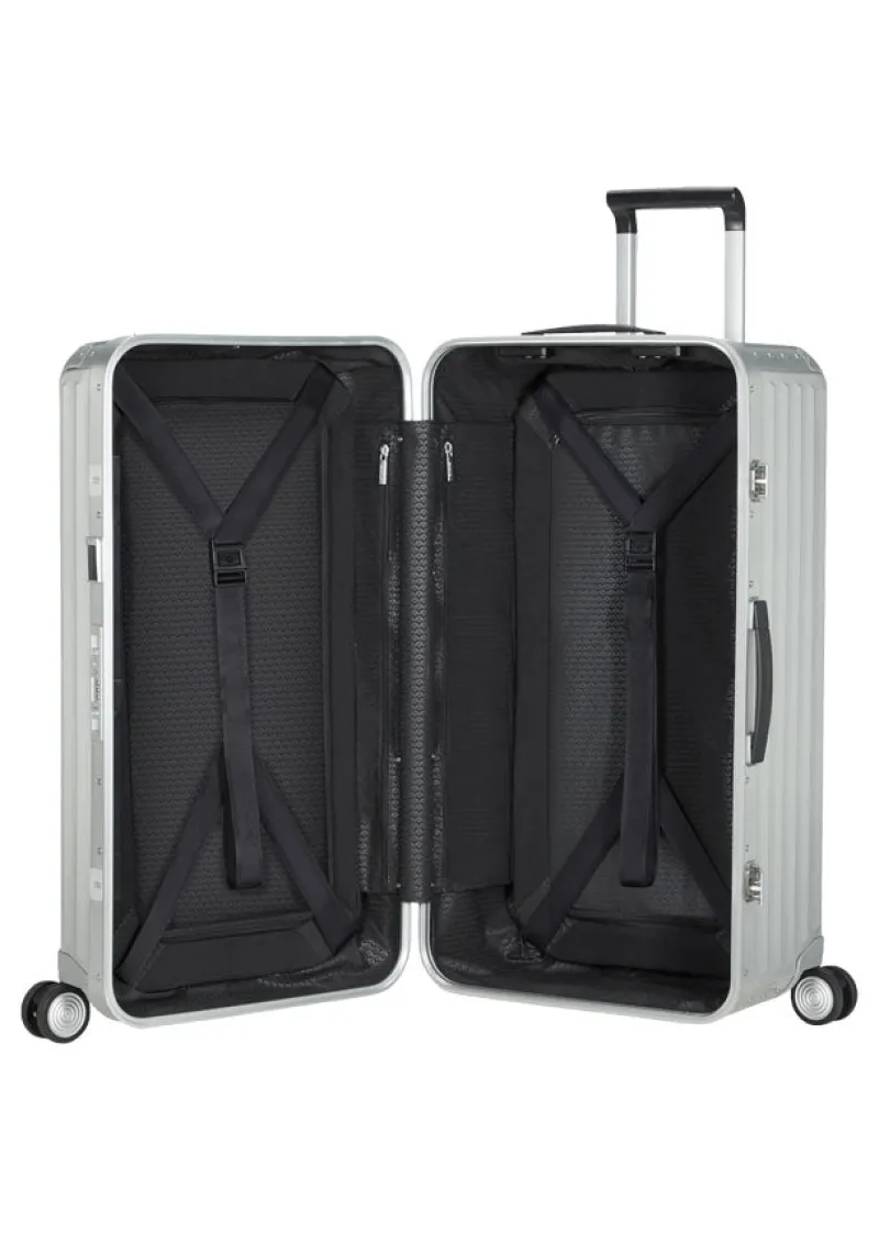 Samsonite Spinner (4 Wheel) | Aluminium Luggage-Lite-Box Alu Trunk 74cm - Aluminium