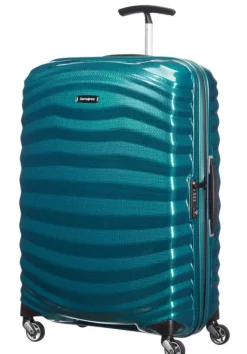 Samsonite Spinner (4 Wheel) | Lightweight Luggage-Lite-Shock 69cm Spinner (4 Wheel) - Petrol Blue