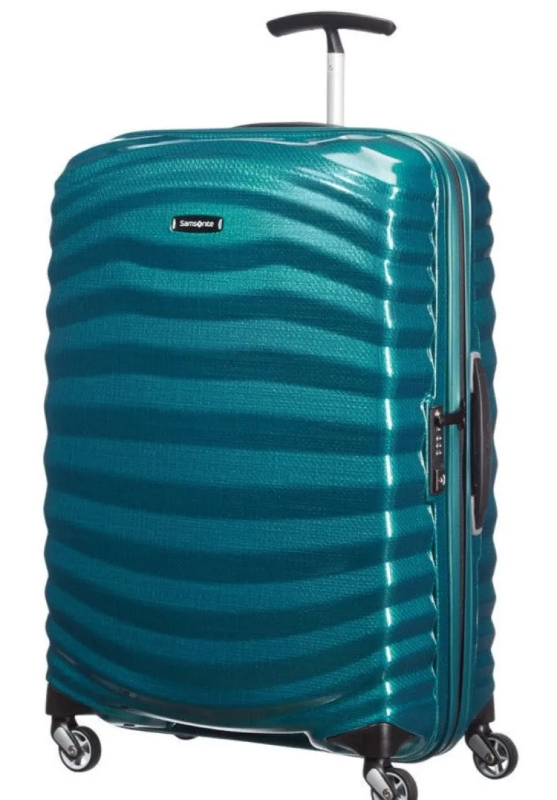 Samsonite Spinner (4 Wheel) | Lightweight Luggage-Lite-Shock 69cm Spinner (4 Wheel) - Petrol Blue