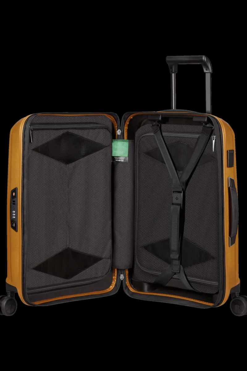 Samsonite Spinner (4 Wheel) | Hardside Luggage-MAJOR-LITE 55cm Spinner Expandable (4wheels) - Saffron Yellow