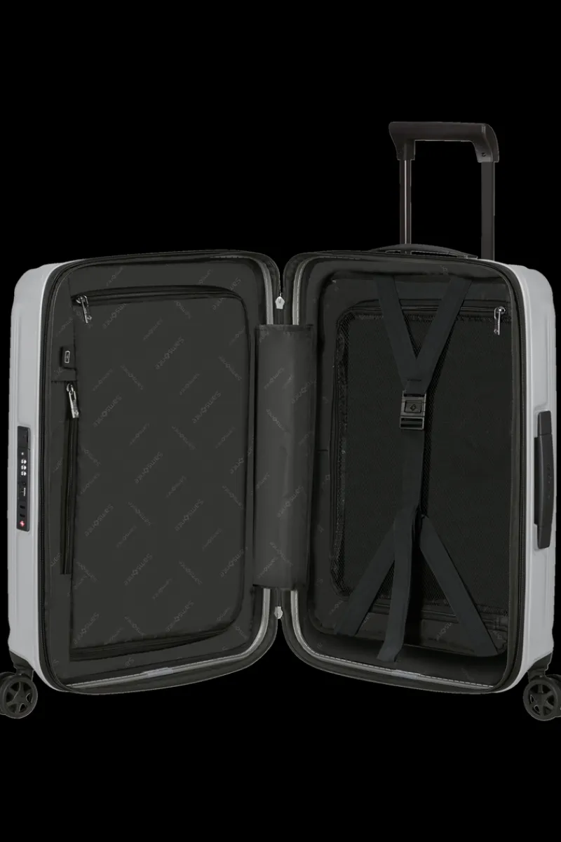Samsonite Spinner (4 Wheel) | Hardside Luggage-NUON 55cm Spinner Expandable (4 wheels) - Matt Silver