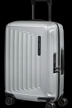Samsonite Spinner (4 Wheel) | Hardside Luggage-NUON 55cm Spinner Expandable (4 wheels) - Matt Silver