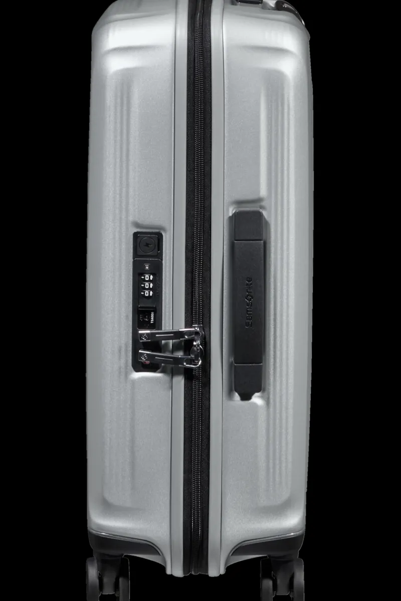 Samsonite Spinner (4 Wheel) | Hardside Luggage-NUON 55cm Spinner Expandable (4 wheels) - Matt Silver