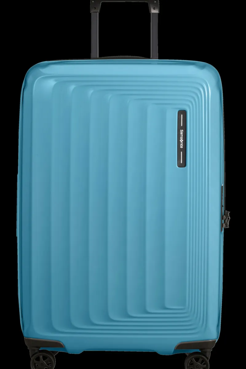 Samsonite Spinner (4 Wheel) | Hardside Luggage-NUON Spinner Expandable (4 wheels) 69cm - Metallic Ocean Blue