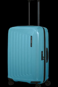 Samsonite Spinner (4 Wheel) | Hardside Luggage-NUON Spinner Expandable (4 wheels) 69cm - Metallic Ocean Blue