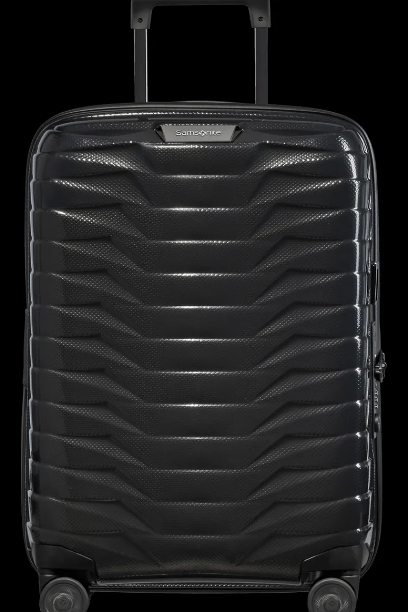 Samsonite Spinner (4 Wheel) | Hardside Luggage-PROXIS 55cm (20/23cm) Spinner Expandable (4 wheels) - Black