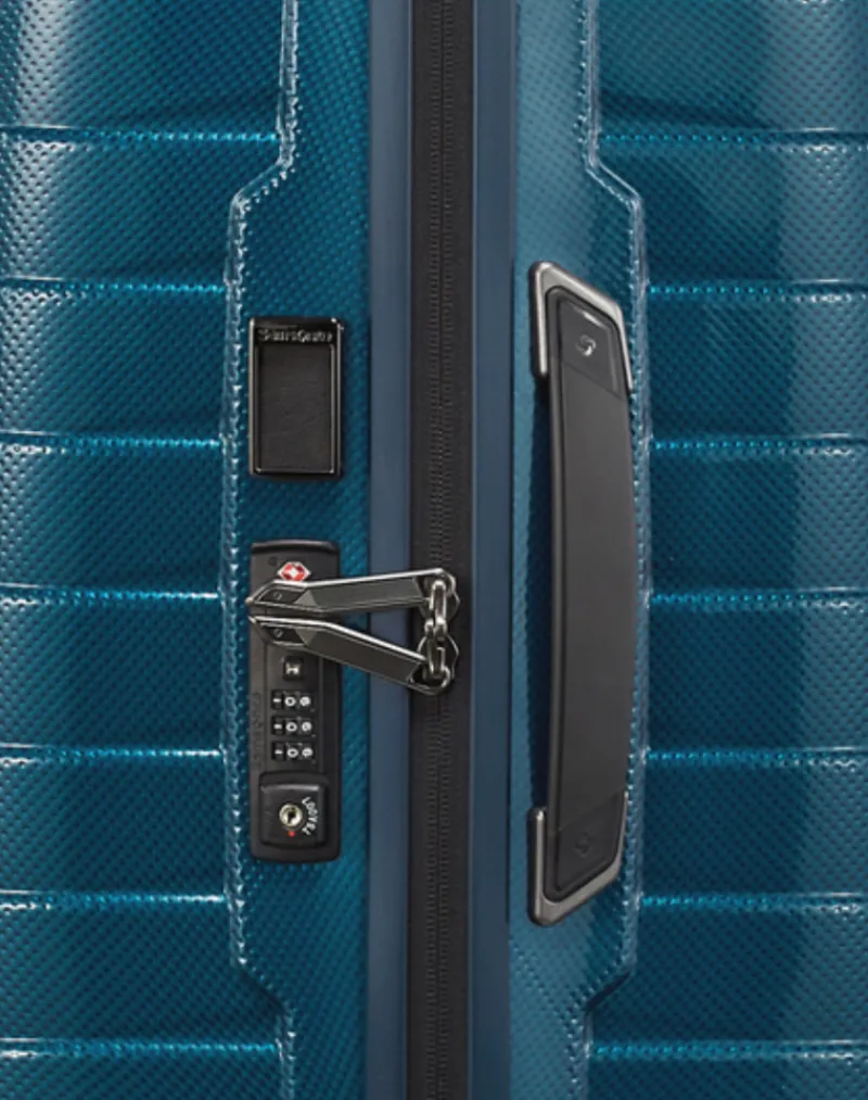 Samsonite Spinner (4 Wheel) | Lightweight Luggage-PROXIS 55cm (23/26cm) Spinner Expandable (4 wheels) - Petrol Blue