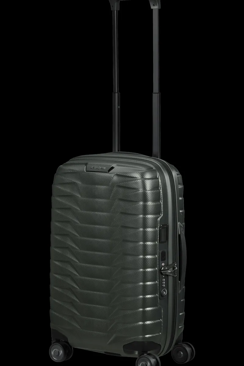Samsonite Spinner (4 Wheel) | Lightweight Luggage-PROXIS 55cm (23/26cm) Spinner Expandable (4 Wheels) - Matt Climbing Ivy