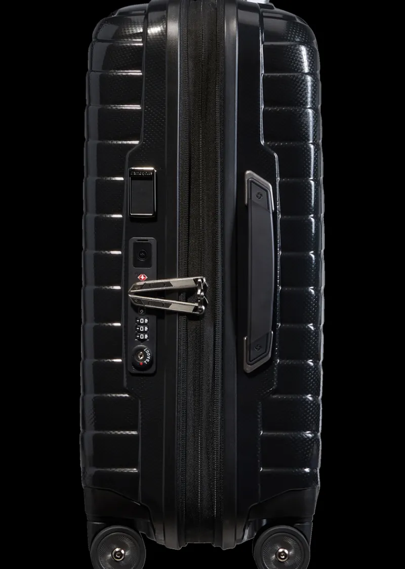 Samsonite Spinner (4 Wheel) | Hardside Luggage-PROXIS 55cm (20/23cm) Spinner Expandable (4 wheels) - Black