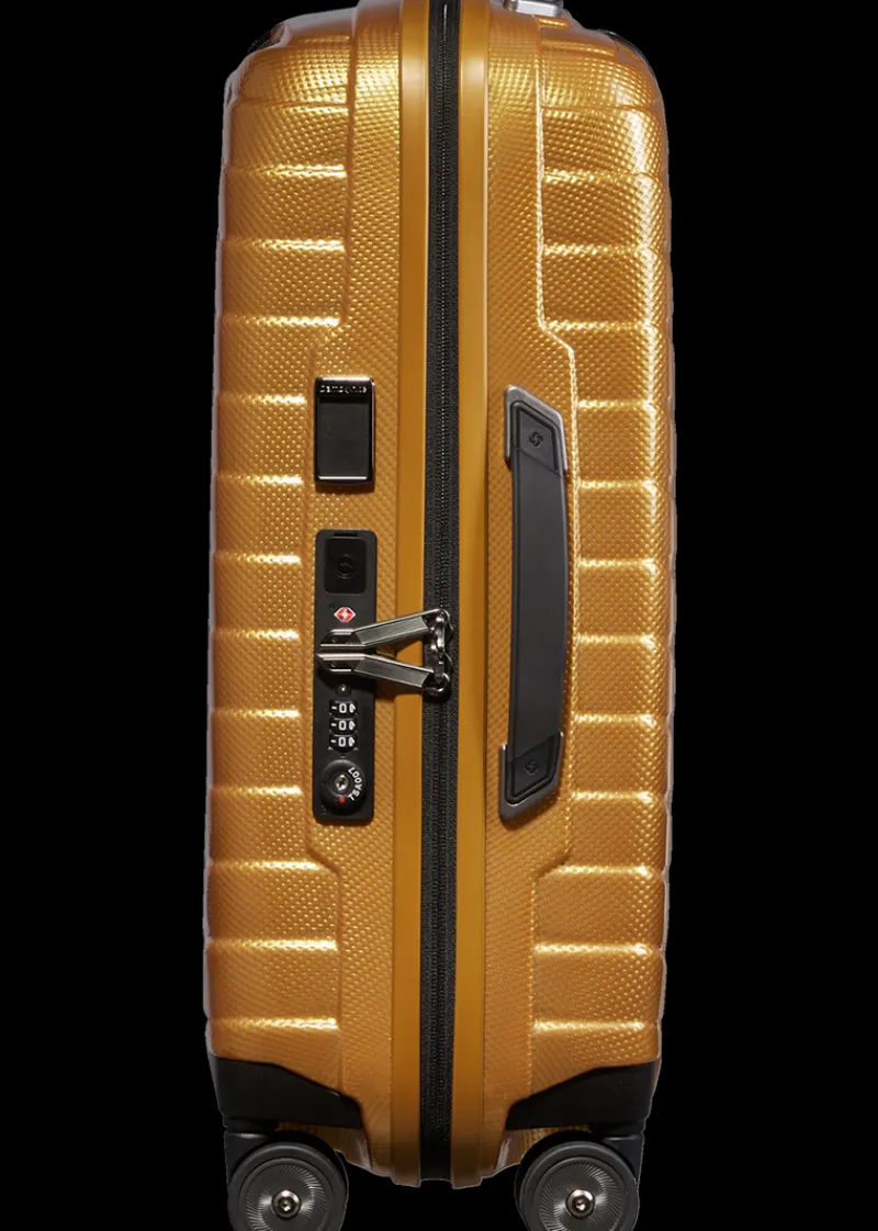 Samsonite Spinner (4 Wheel) | Hardside Luggage-PROXIS 55cm (20/23cm) Spinner Expandable (4 wheels) - Honey Gold