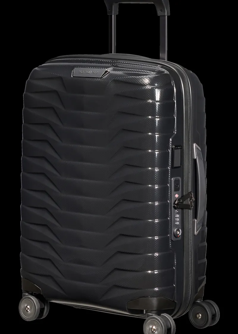 Samsonite Spinner (4 Wheel) | Hardside Luggage-PROXIS 55cm (20/23cm) Spinner Expandable (4 wheels) - Black