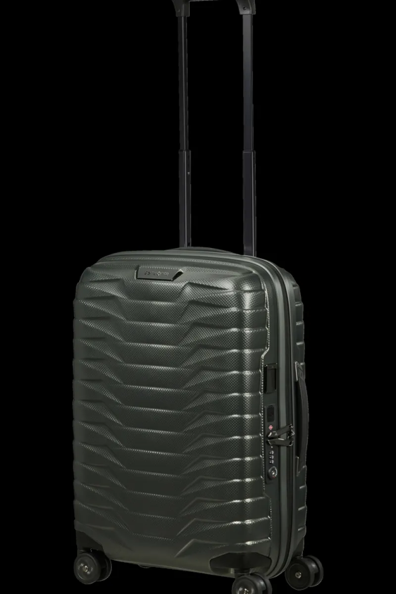 Samsonite Spinner (4 Wheel) | Lightweight Luggage-PROXIS 55cm (20/23cm) Spinner Expandable (4 Wheels) - Matt Climbing Ivy