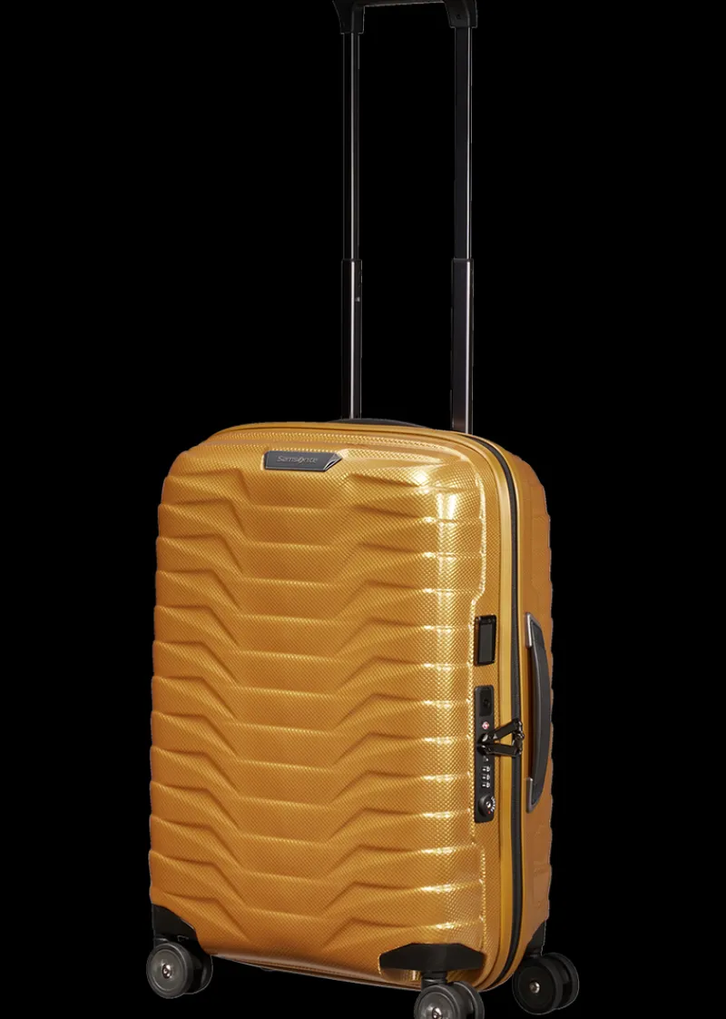 Samsonite Spinner (4 Wheel) | Hardside Luggage-PROXIS 55cm (20/23cm) Spinner Expandable (4 wheels) - Honey Gold