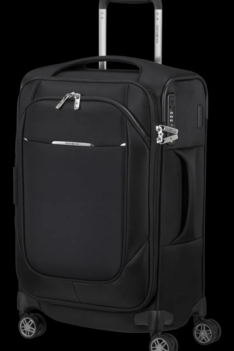 Samsonite Spinner (4 Wheel) | Lightweight Luggage-Re-Lite 55cm Spinner Expandable (4 wheels) - Black