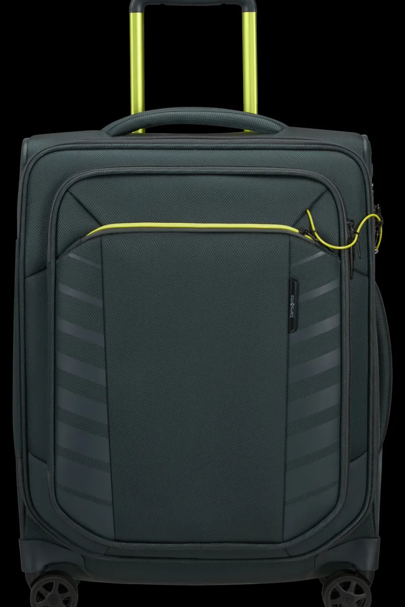 Samsonite Spinner (4 Wheel) | Softside Luggage-RESPARK 55cm Spinner (4 wheels) - Urban Green
