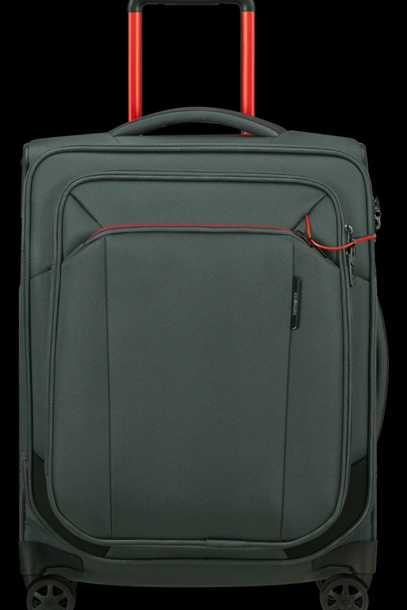 Samsonite Spinner (4 Wheel) | Softside Luggage-RESPARK 55cm Spinner (4 wheels) - Black Sport